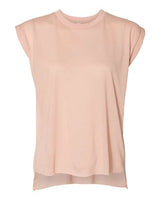 BELLA + CANVAS Women’s Flowy Rolled Cuffs Muscle Tee