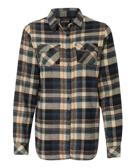 Burnside Women's Yarn-Dyed Long Sleeve Flannel Shirt Burnside