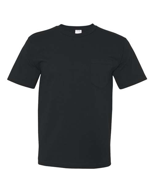 Bayside Men's USA-Made Short T-Shirt With a Pocket Bayside
