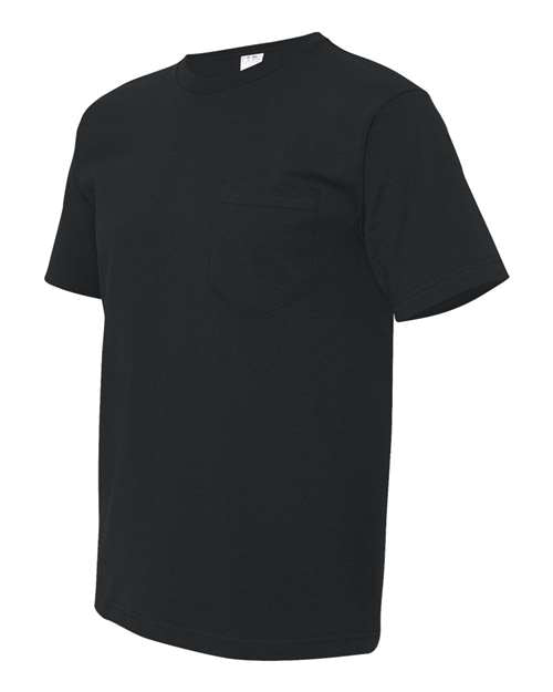 Bayside Men's USA-Made Short T-Shirt With a Pocket Bayside