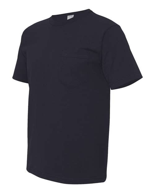 Bayside Men's USA-Made Short T-Shirt With a Pocket Bayside