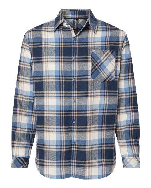 Burnside Men's Open Pocket Long Sleeve Flannel Shirt Mens Apparel Shirts & Tops