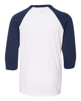 BELLA + CANVAS Youth Three-Quarter Sleeve Baseball Tee