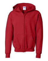 Gildan Youth Heavy Blend Full-Zip Hooded Sweatshirt Gildan