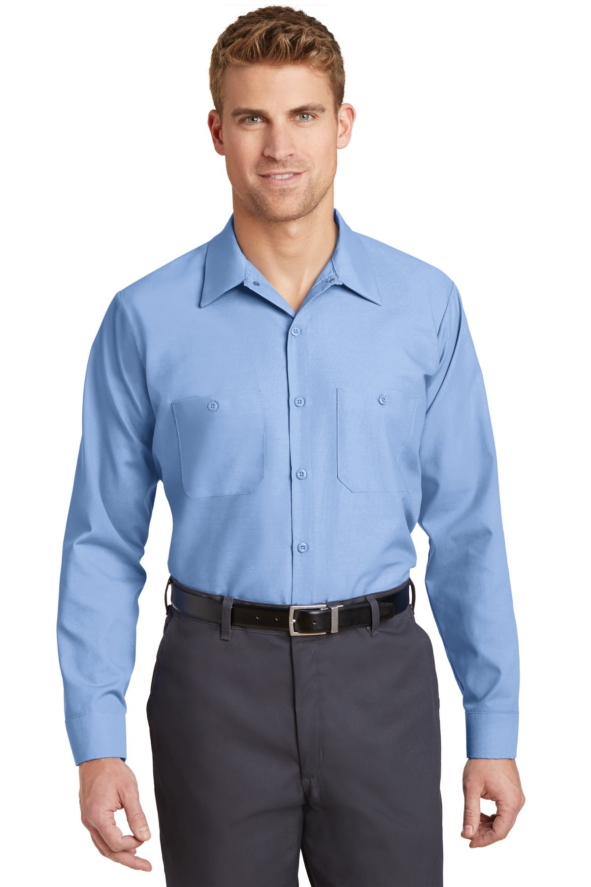 Red Kap Men's Industrial Long Sleeve Work Shirt. SP14 Red Kap