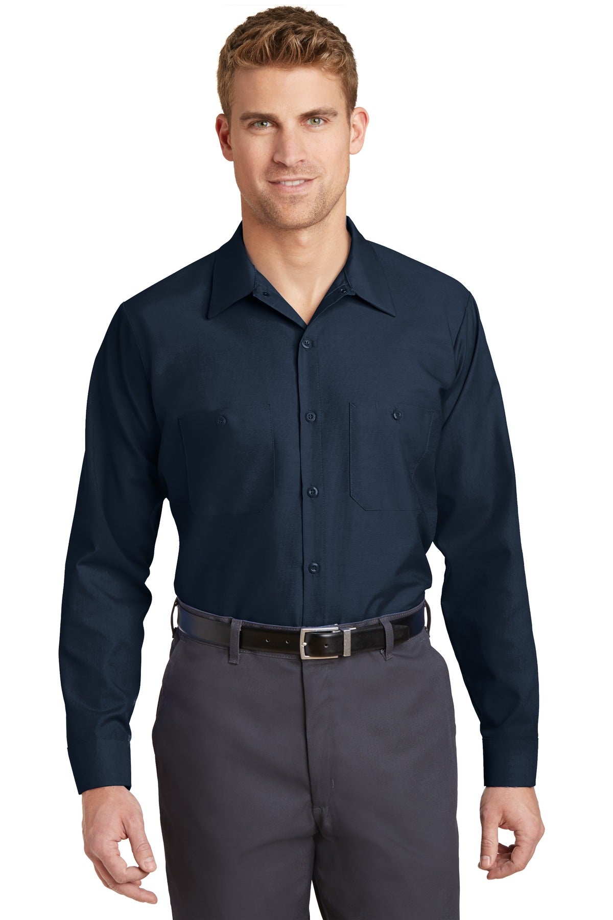 Red Kap Men's Industrial Work Shirt. SP14L Red Kap