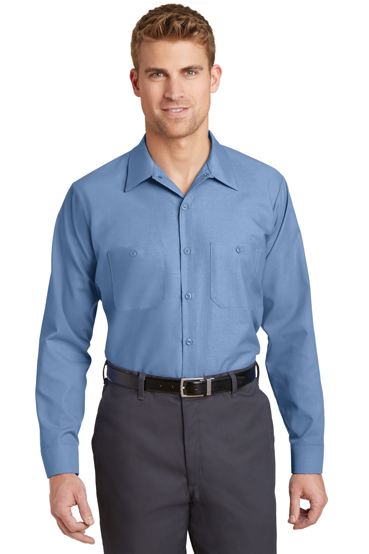 Red Kap Men's Industrial Work Shirt. SP14L Red Kap
