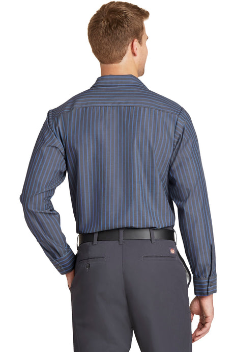 Red Kap Men's Industrial Stripe Work Shirt. SL10L Red Kap