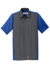 Red Kap Men's Short Sleeve Automotive Crew Shirt. SY20 Red Kap