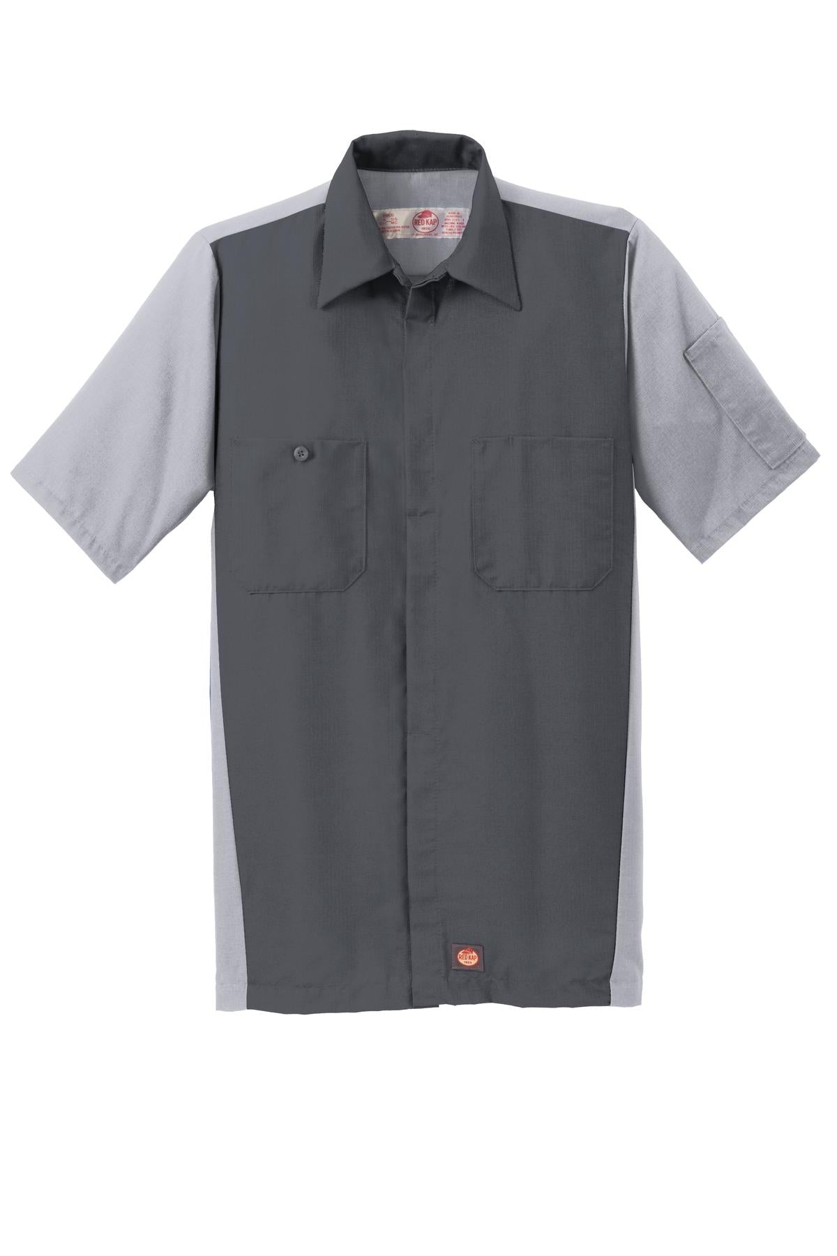 Red Kap Men's Short Sleeve Automotive Crew Shirt. SY20 Red Kap