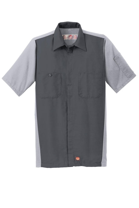 Red Kap Men's Short Sleeve Automotive Crew Shirt. SY20 Red Kap