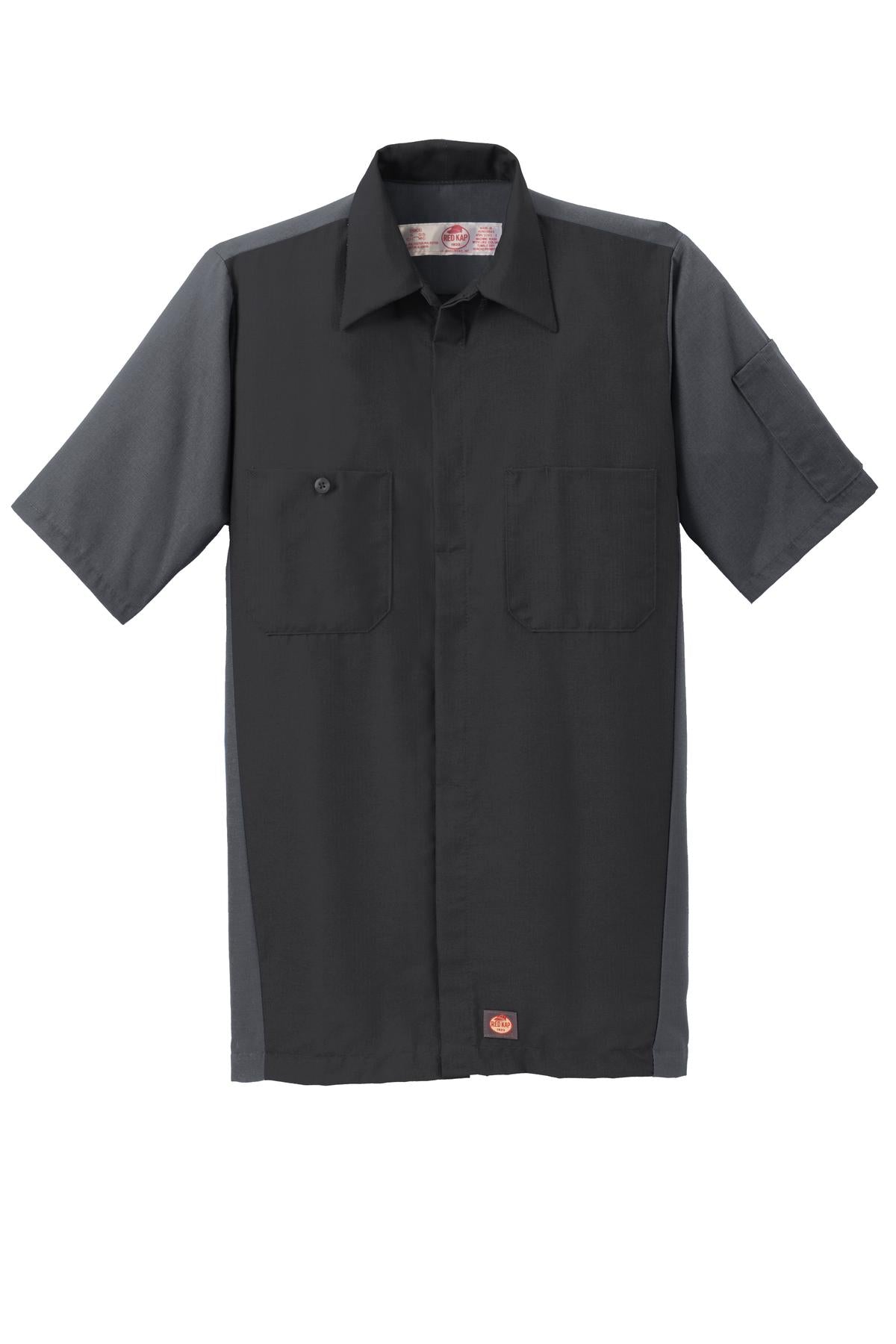 Red Kap Men's Short Sleeve Automotive Crew Shirt. SY20 Red Kap