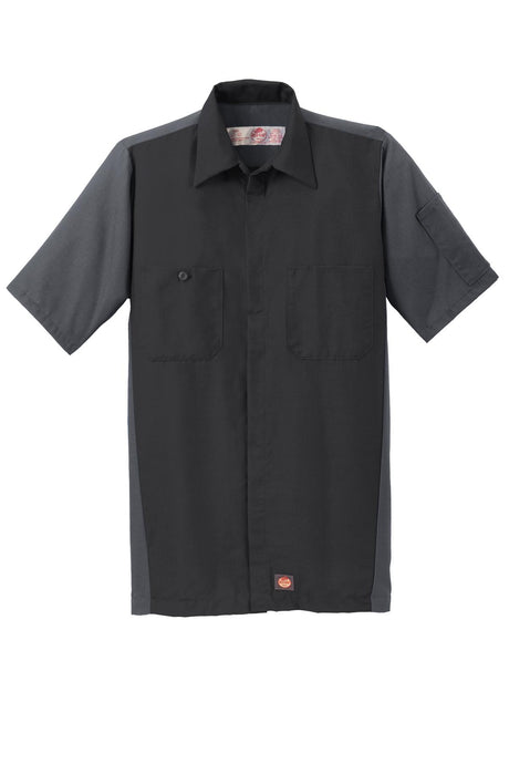 Red Kap Men's Short Sleeve Automotive Crew Shirt. SY20 Red Kap