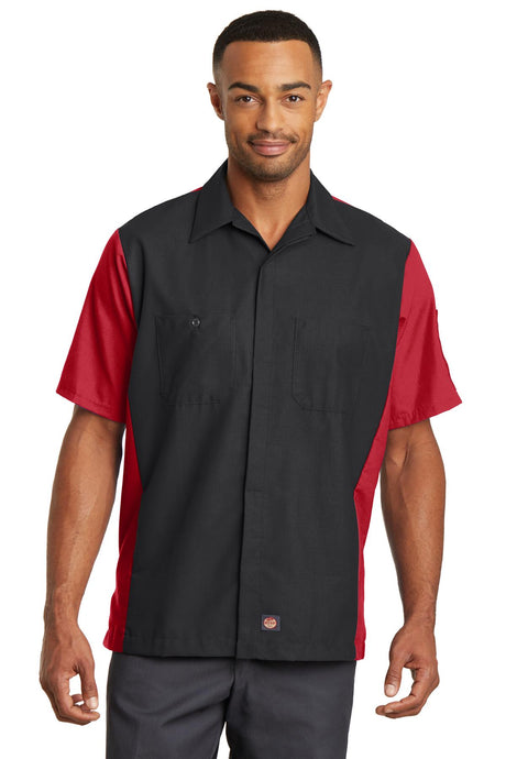 Red Kap Men's Short Sleeve Automotive Crew Shirt. SY20 Red Kap