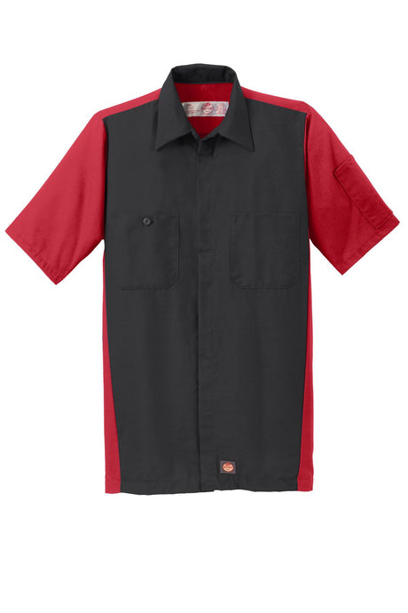 Red Kap Men's Short Sleeve Automotive Crew Shirt. SY20 Red Kap