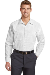 Red Kap Men's Industrial Stripe Work Shirt. SL10L Red Kap