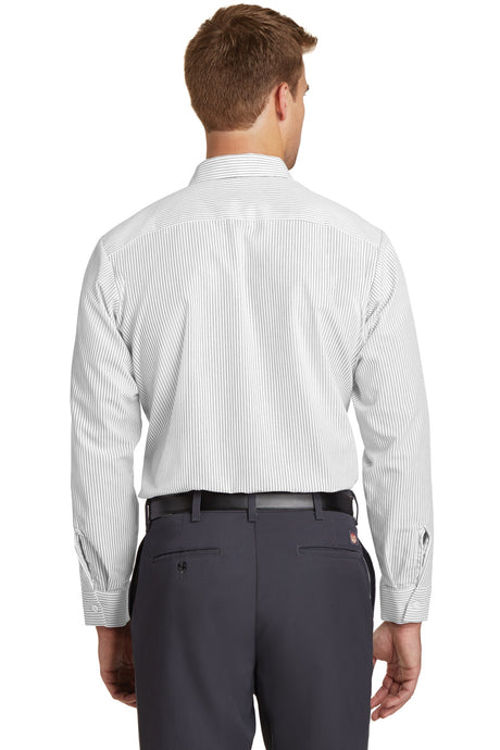 Red Kap Men's Industrial Stripe Work Shirt. SL10L Red Kap