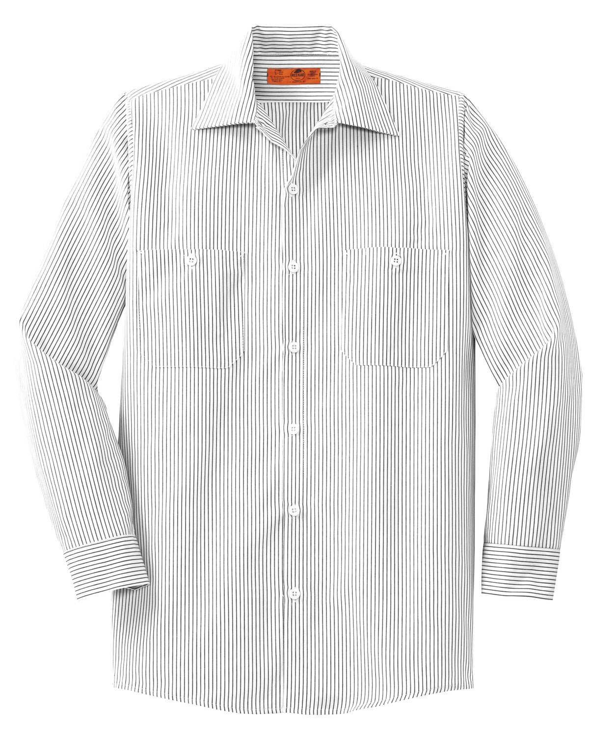 Red Kap Men's Industrial Stripe Work Shirt. SL10L Red Kap