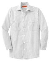Red Kap Men's Industrial Stripe Work Shirt. SL10L Red Kap