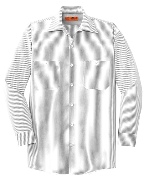 Red Kap Men's Industrial Stripe Work Shirt. SL10L Red Kap