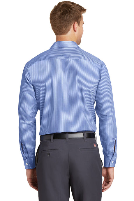Red Kap Men's Industrial Stripe Work Shirt. SL10L Red Kap
