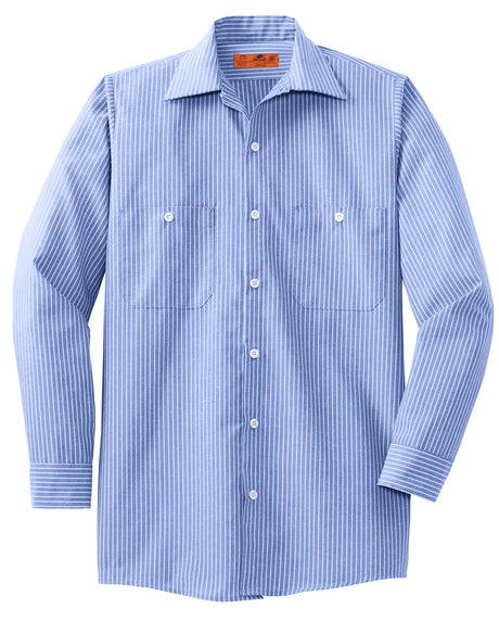 Red Kap Men's Industrial Stripe Work Shirt. SL10L Red Kap