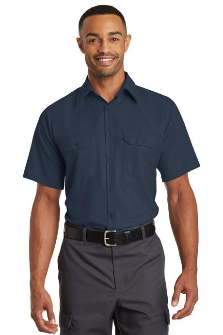 Red Kap Men's Ripstop Short Sleeve Work Shirt. SY60 Red Kap