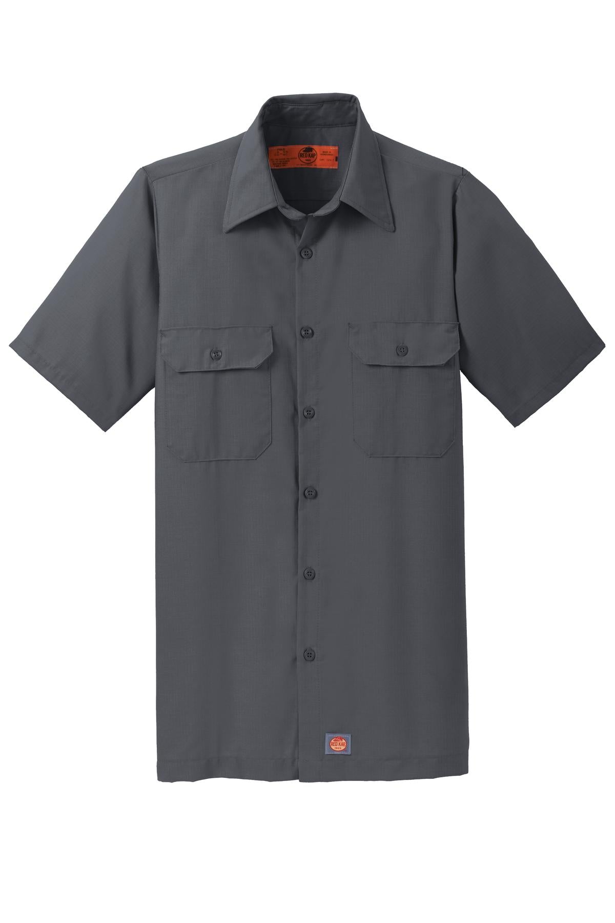 Red Kap Men's Ripstop Short Sleeve Work Shirt. SY60 Red Kap