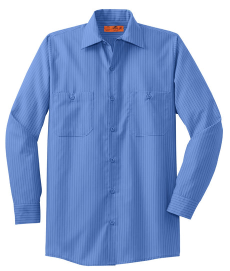 Red Kap Men's Industrial Stripe Work Shirt. SL10L Red Kap