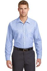 Red Kap Men's Industrial Stripe Work Shirt. SL10L Red Kap