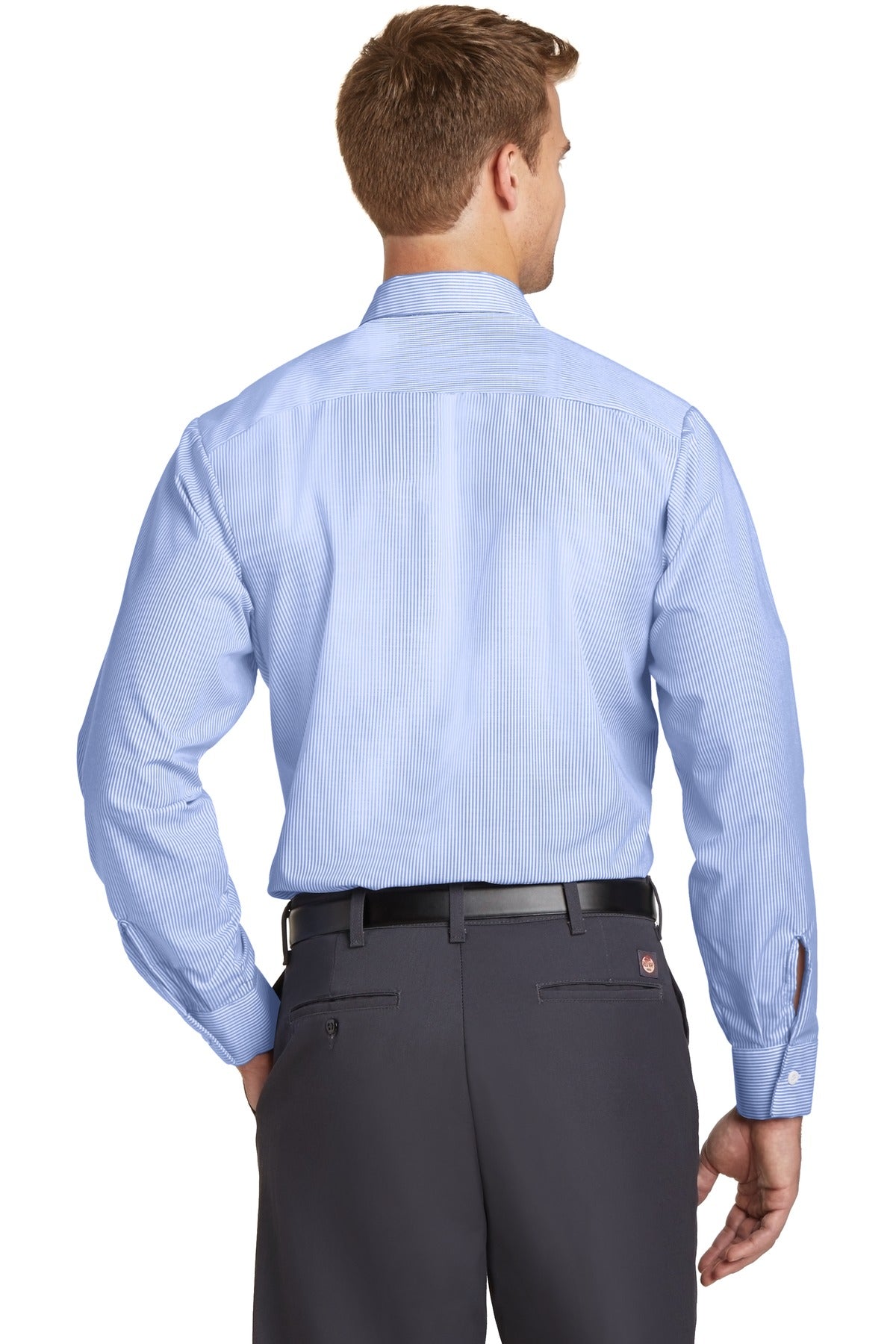 Red Kap Men's Industrial Stripe Work Shirt. SL10L Red Kap