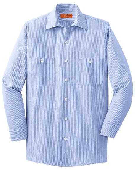 Red Kap Men's Industrial Stripe Work Shirt. SL10L Red Kap