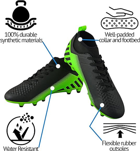 Vizari Kid's Santos MC JR Outdoor Firm Ground Soccer Shoes/Cleats Vizari