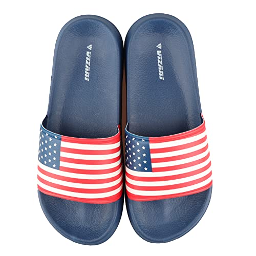 VIZARI Kids 'USA SS' Soccer Slide Sandals For Boys and Girls Vizari