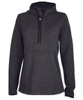 Charles River Women's Heathered Fleece Quarter Zip Hoodie Charles River