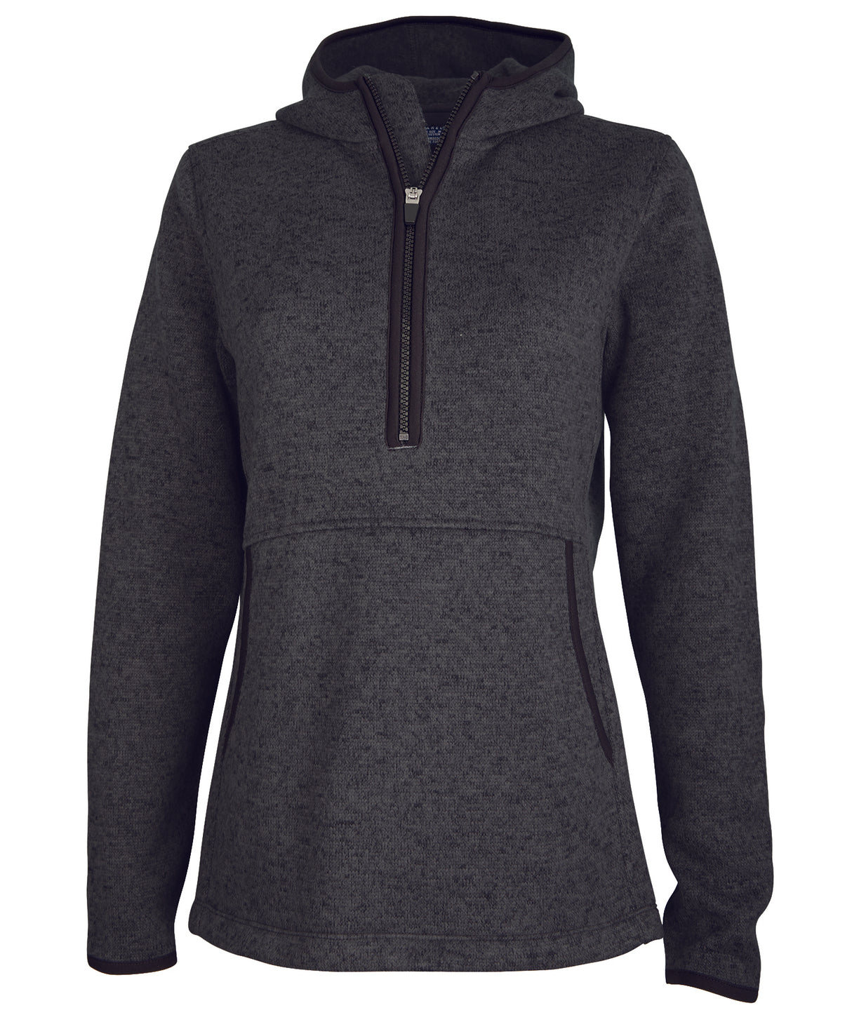 Charles River Women's Heathered Fleece Quarter Zip Hoodie Charles River