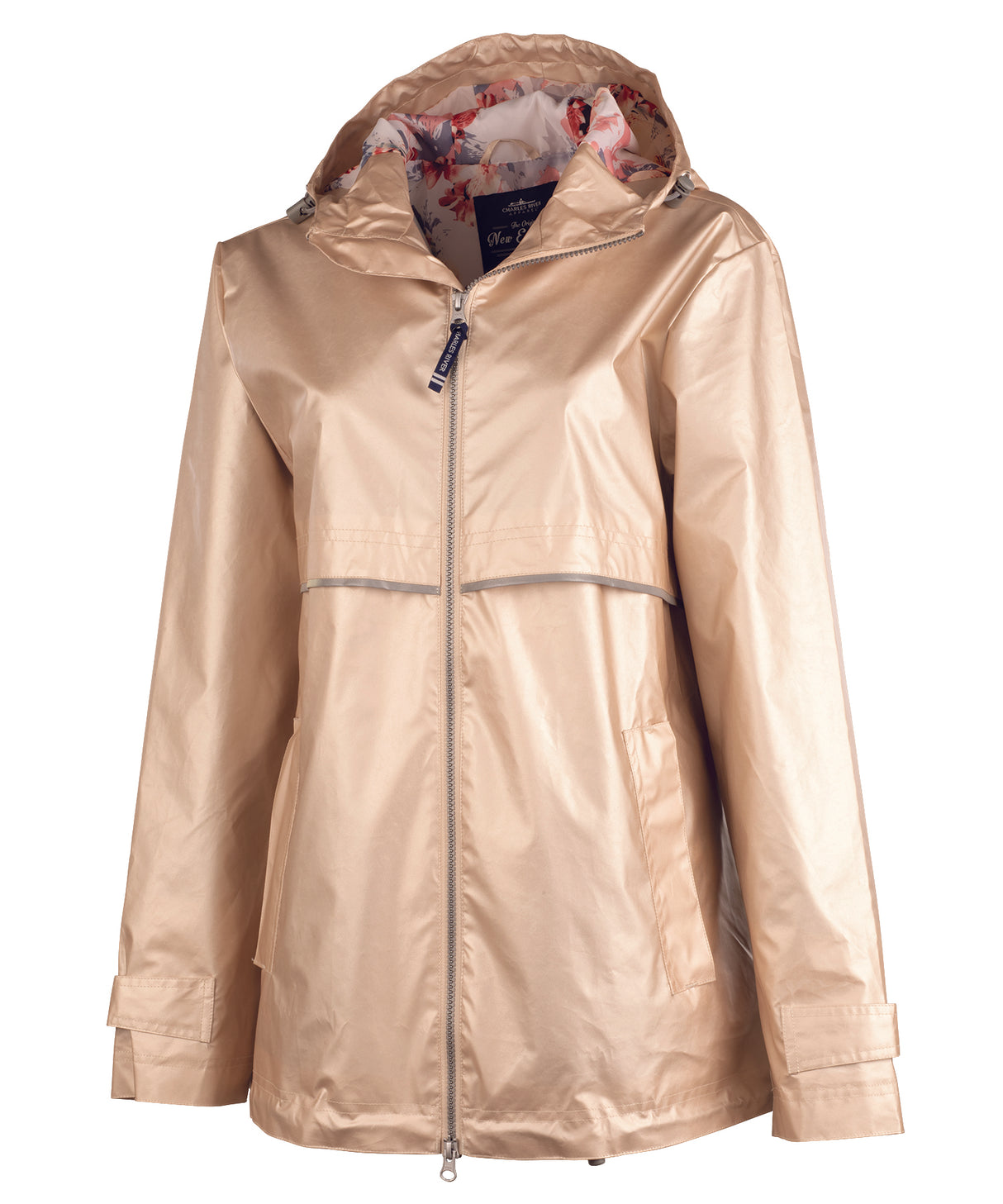 Charles River Women's New Englander Rain Jacket With Printed Lining Charles River