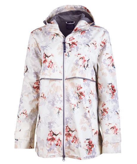 Charles River Women's New Englander Floral Printed Rain Jacket Charles River
