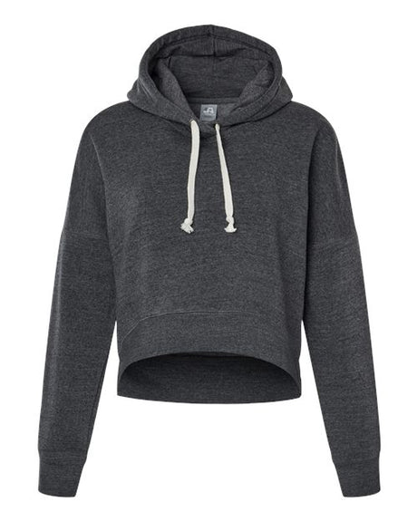 J. America Women's Crop Hooded Sweatshirt J. America