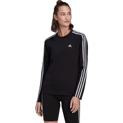 adidas Women's Essentials 3-Stripe Long Sleeve T-Shirt