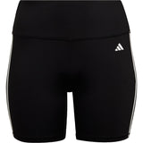 adidas Women's Training Essentials 3-Stripes High-Waisted Short Leggings Plus Size adidas