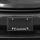 Rico Industries NCAA Tennessee Volunteers Carbon Fiber 12" x 6" Chrome License Plate Frame-1