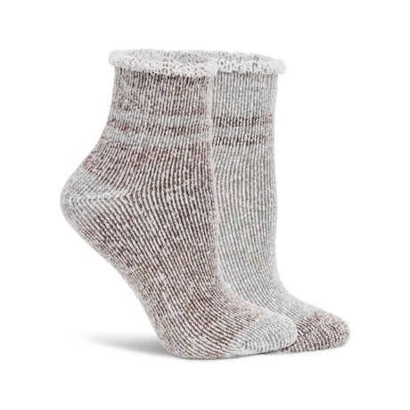 Lemon Women's 2 Pack Roll Over Cuff Anklet Socks Lemon