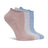 Lemon Women's 3 Pack 1/2 Terry Cloud Lettuce Edge Low Cut Sock Lemon