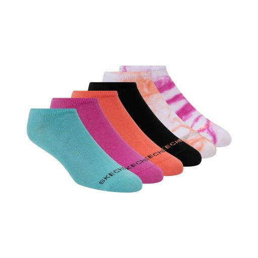 Skechers Women's 6 Pack Non Terry No Show Socks Skechers