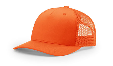 Richardson Blaze Orange Five Panel Trucker Hat Richardson