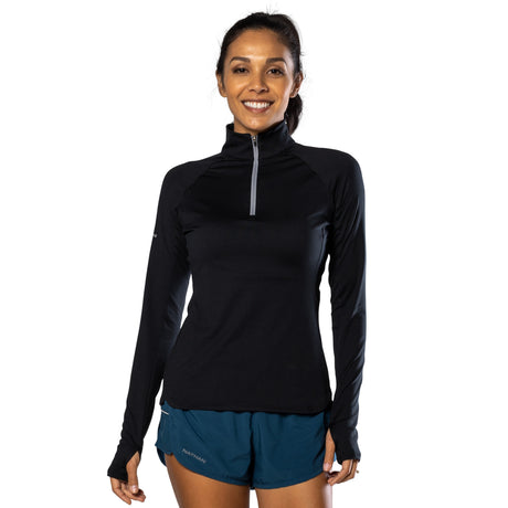 Nathan Sports Women's Tempo 1/4 Zip 2.0 Long Sleeve Womens Apparel Sweatshirts & Fleece