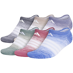 adidas Women's Superlite Ombre 6-Pack No Show Socks