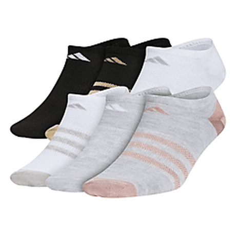 adidas Girl's Superlite 6-Pack No Show Socks adidas