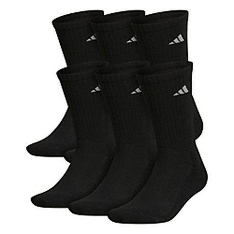 adidas Men's Athletic Cushioned 6-Pack Crew Socks adidas